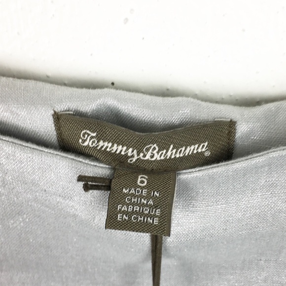 Tommy Bahama Size 6 Sliver 100% Linen Skirt - Picture 2 of 4